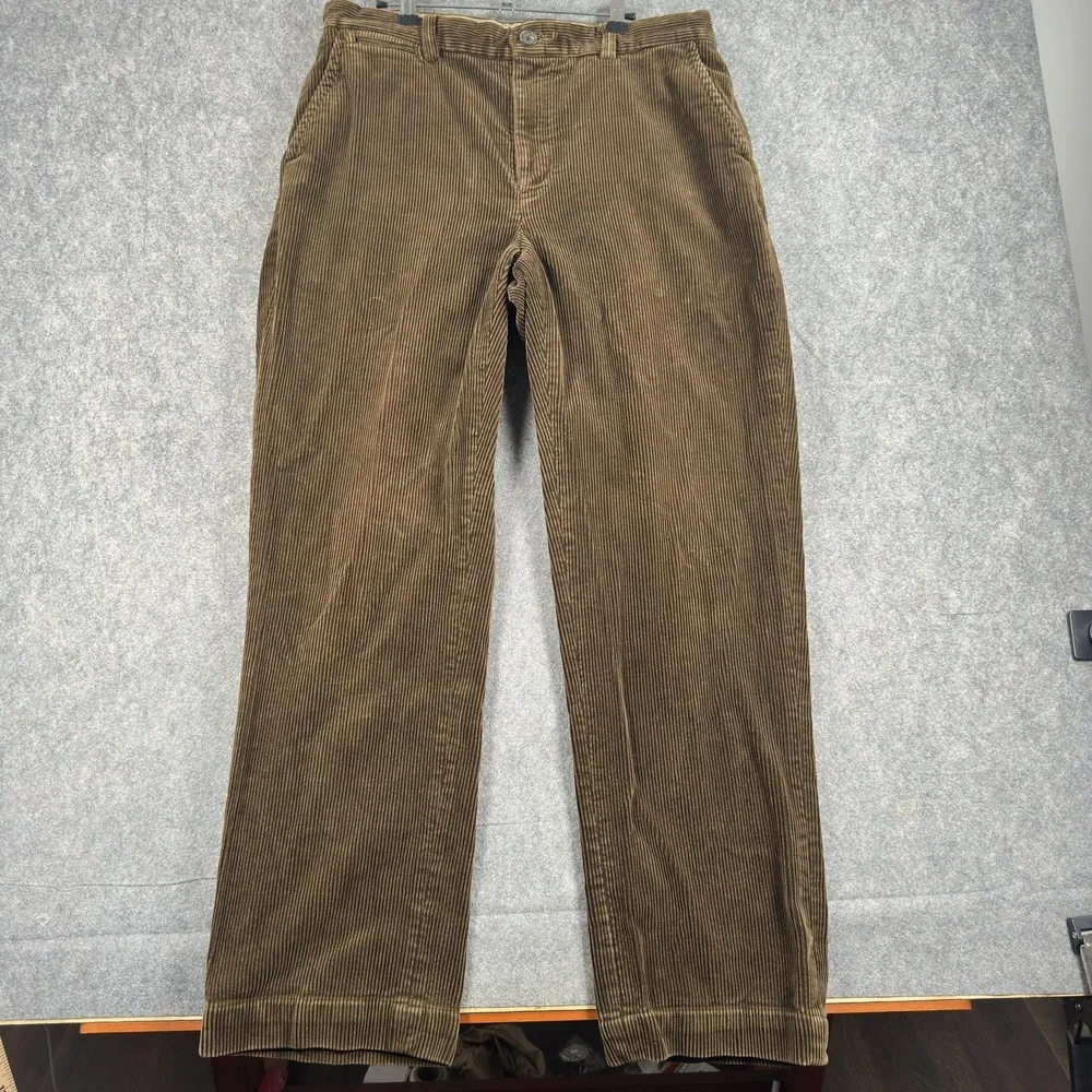 Vintage Polo Ralph Lauren Pants Mens 34x31 (Tag 35x32) Brown Corduroy Chino